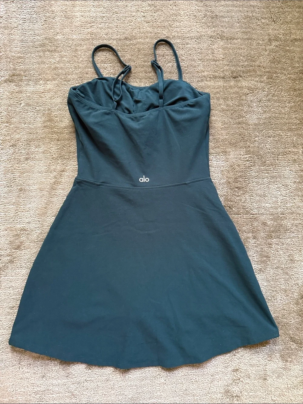 ALO Yoga Black Mini A-Line Tennis Dress, XS
